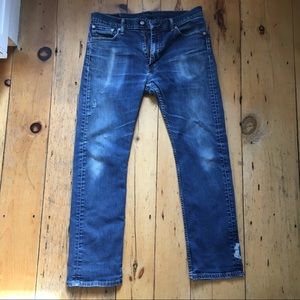 Levi’s 513. Actual wear.